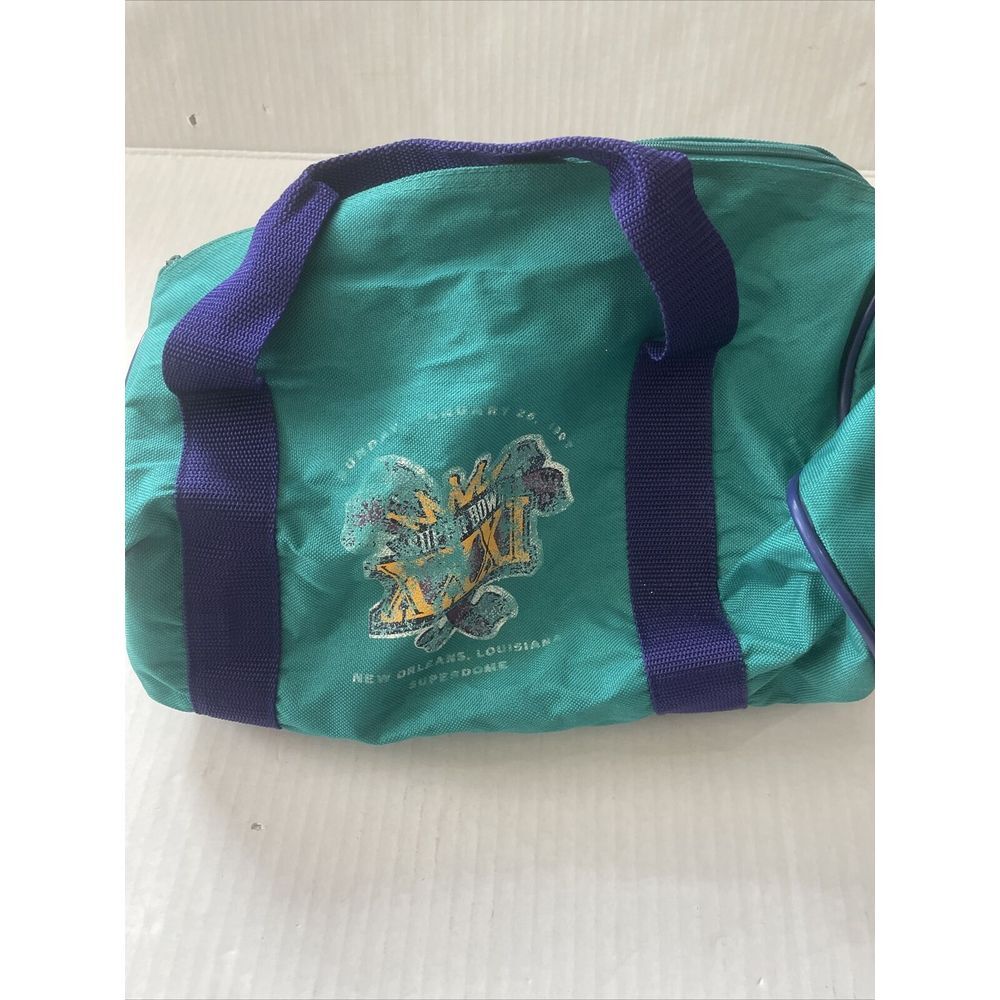Superbowl XXXI 14" Tote Strap Shoulder Bag‎ Sprint  Green Purple 1997 Vtg READ!